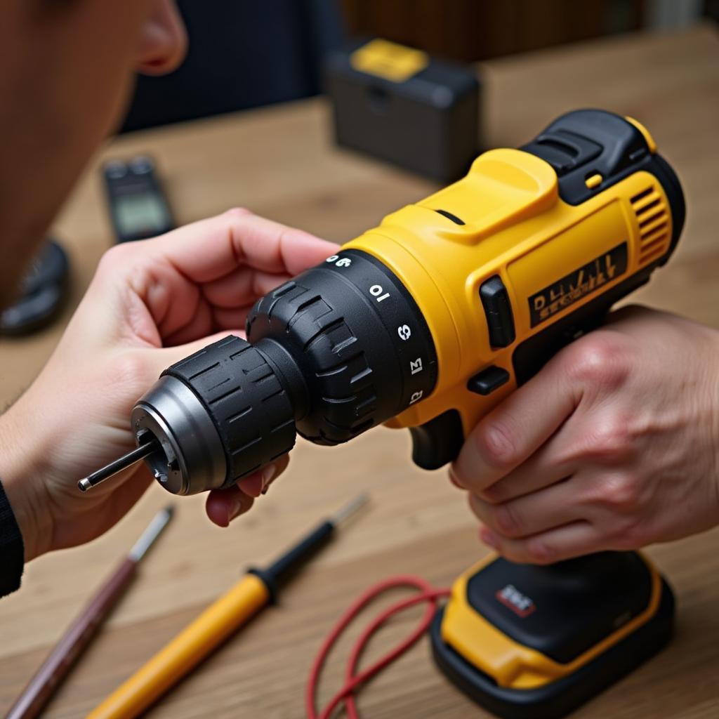 Kiểm tra chất lượng máy khoan Dewalt cũ