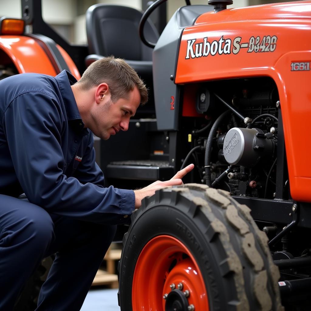 Kiểm tra máy cày Kubota B2420