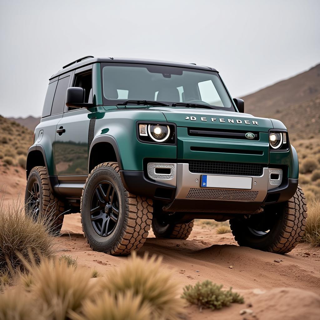 Land Rover Defender vượt địa hình off-road