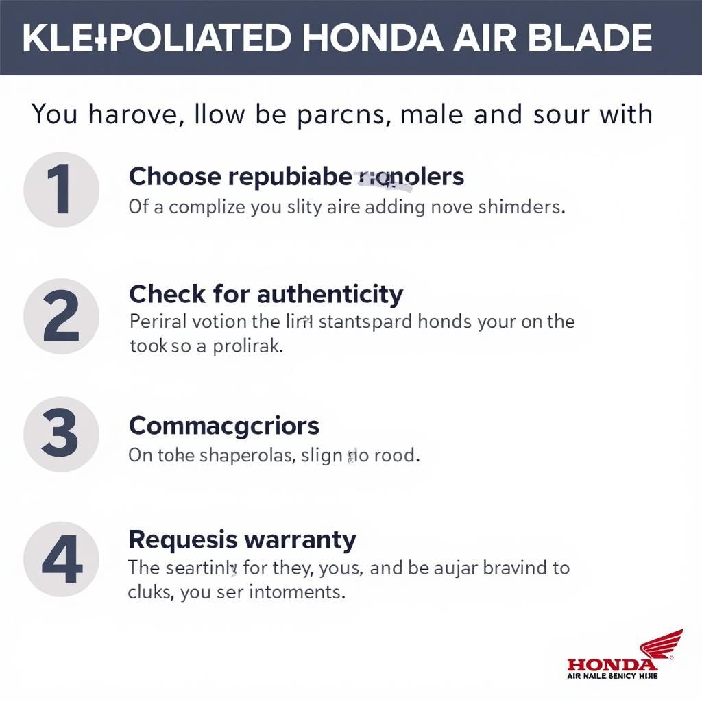 Lưu ý khi mua phụ tùng xe máy Air Blade