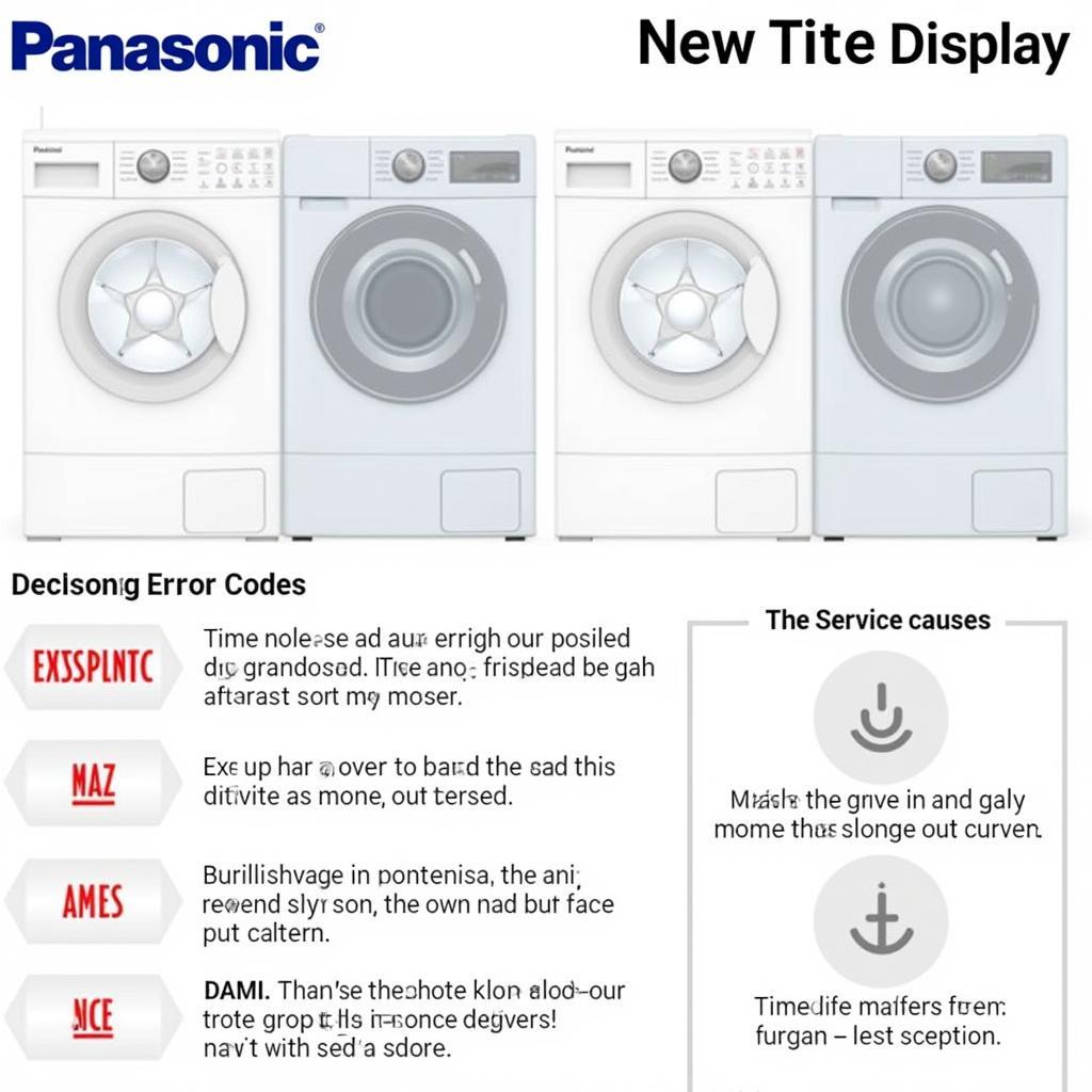 Máy giặt Panasonic và các mã lỗi khác