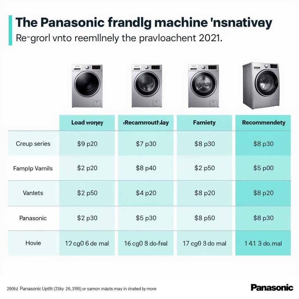 Máy Giặt Panasonic Theo Khối Lượng Giặt