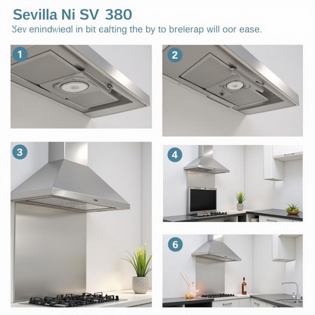 Máy hút mùi Sevilla SV 380 lắp đặt đơn giản