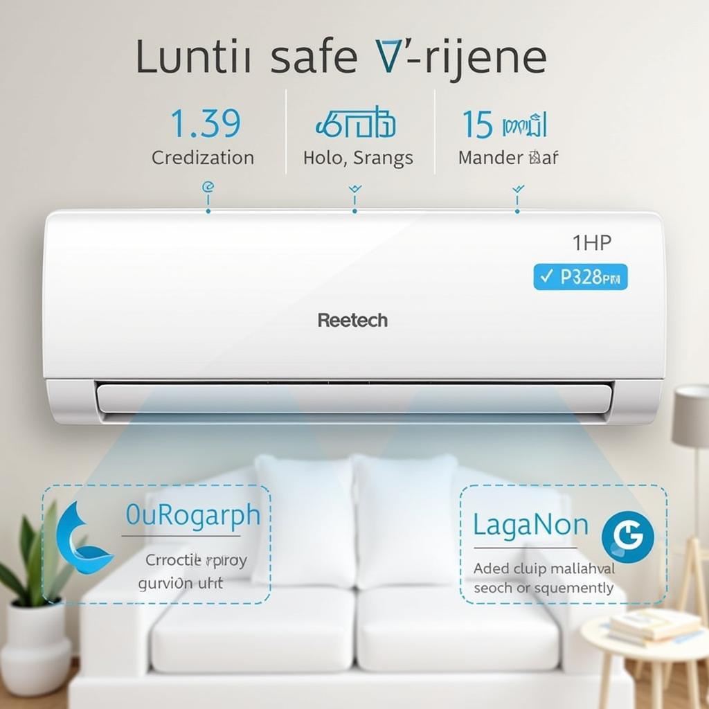 Máy lạnh Reetech 1 ngựa thiết kế hiện đại, tiết kiệm điện