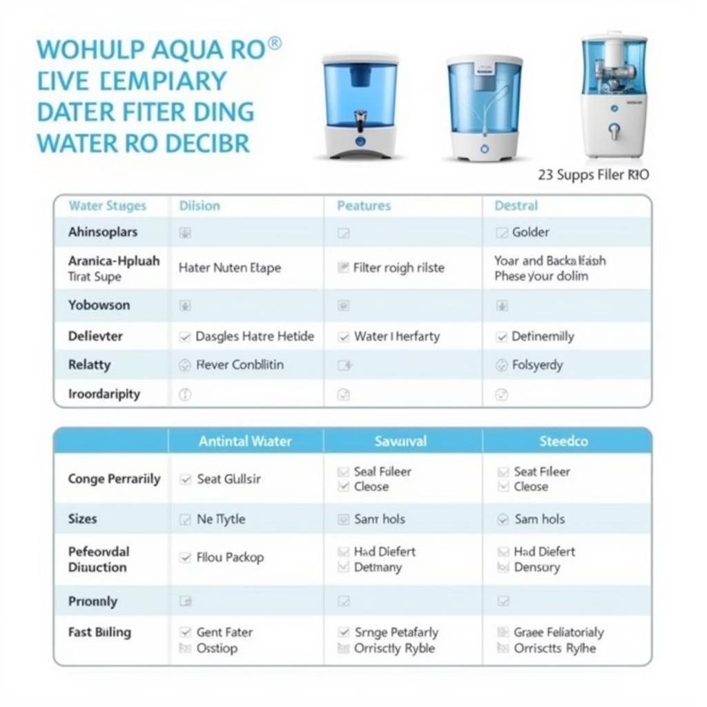 So sánh các dòng máy lọc nước RO Aqua