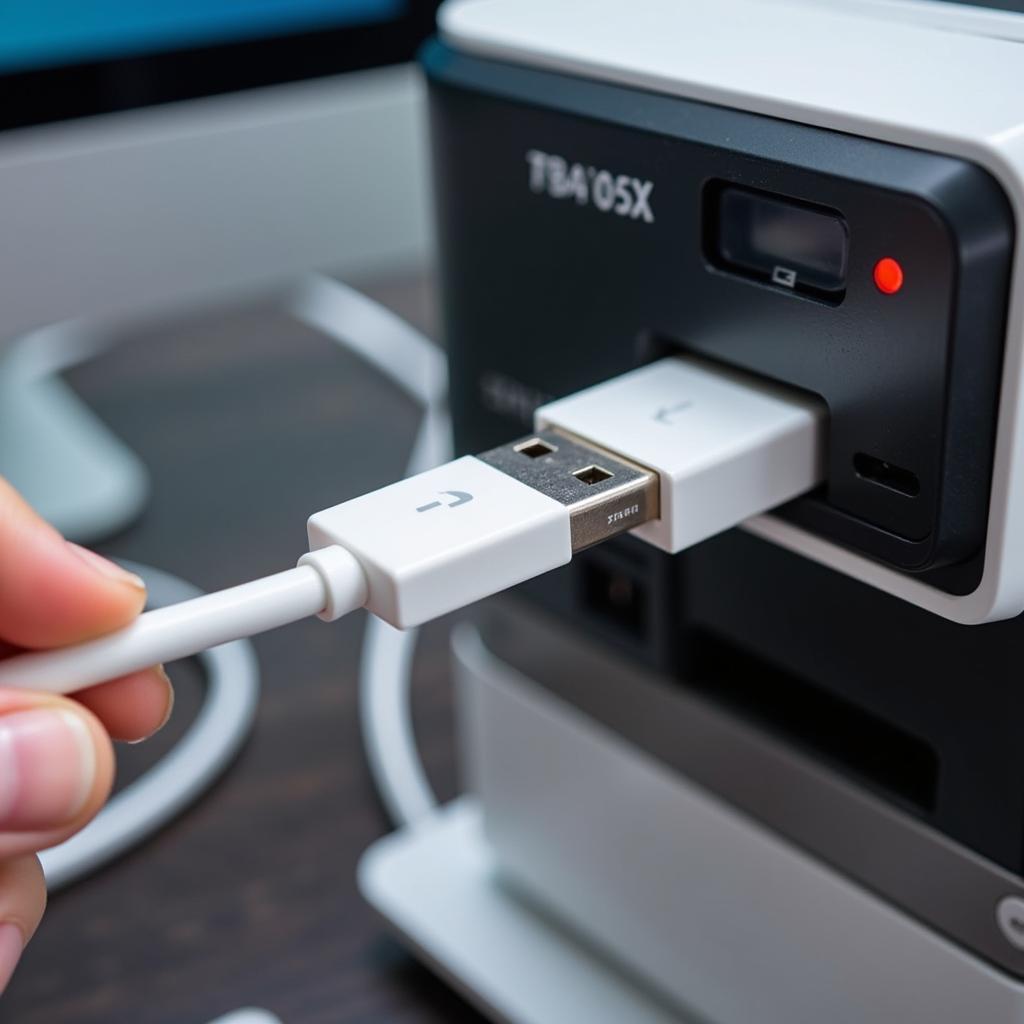 Kiểm tra cáp USB kết nối máy in với máy tính