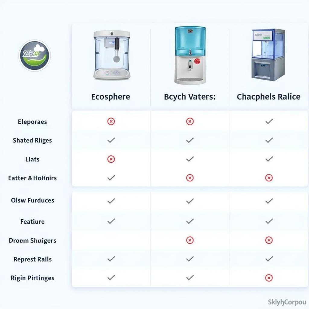 So sánh giá bán máy lọc nước Ecosphere với các thương hiệu khác