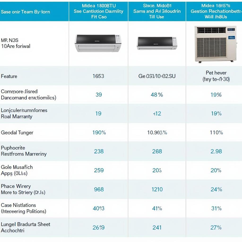 So sánh giá máy điều hòa Midea 18000BTU của các nhà cung cấp