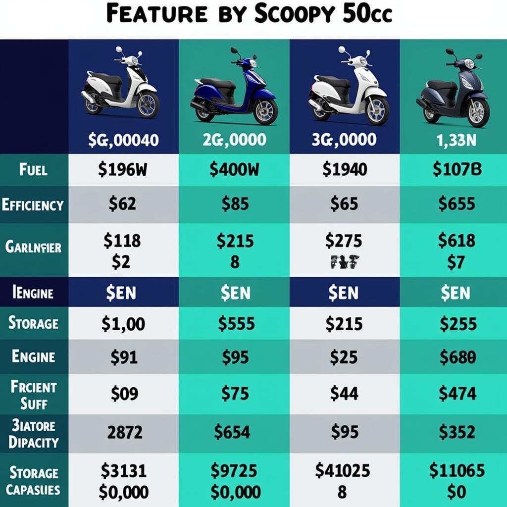 So Sánh Giá Xe Máy Scoopy 50cc