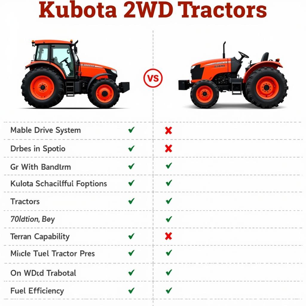 So sánh máy cày Kubota 2 cầu với các loại máy cày khác