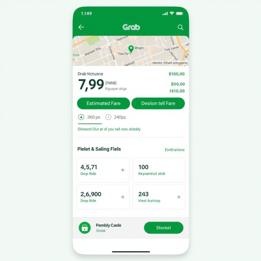 Ứng Dụng Grab Hiển Thị Giá Cước