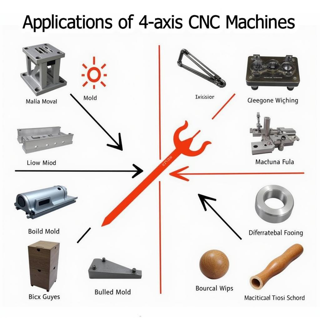 Ứng dụng của máy CNC 4 trục trong công nghiệp