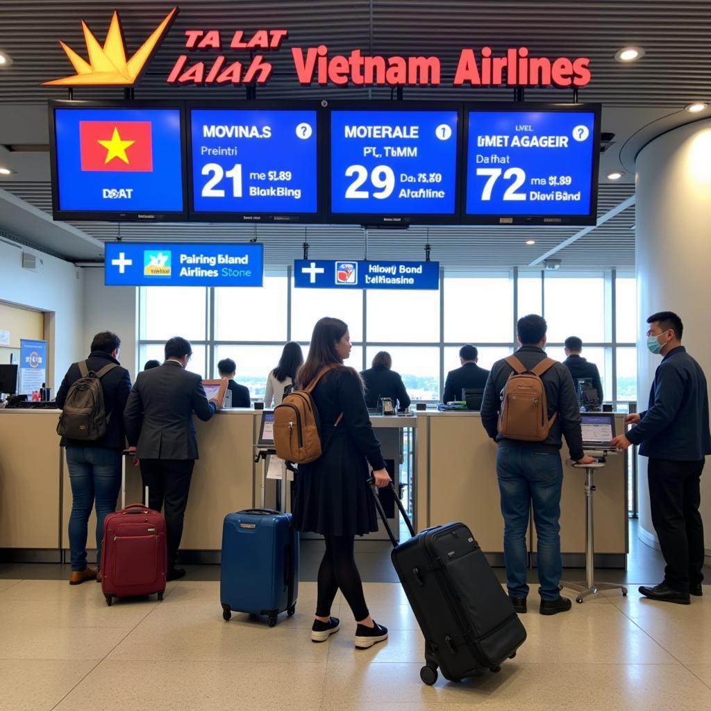 Vietnam Airlines Check-in Counter at Da Nang Airport