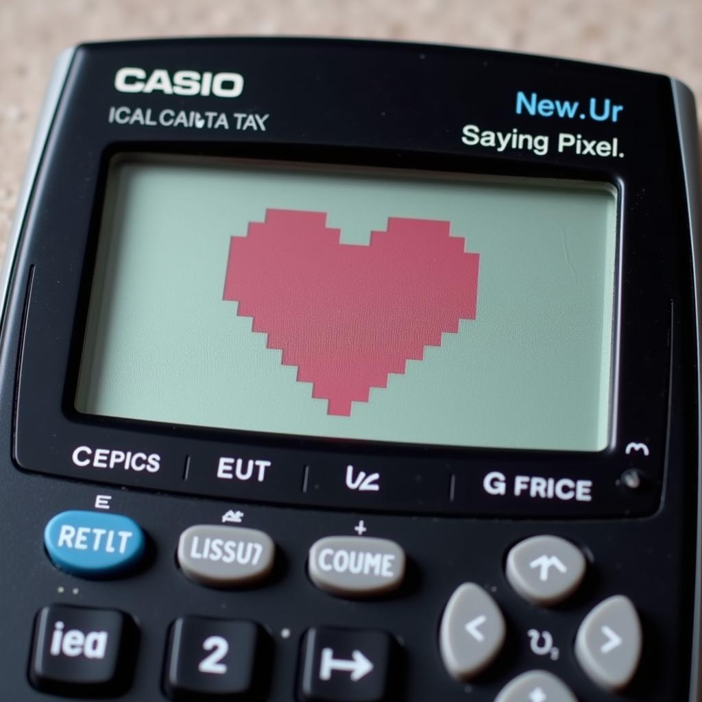 Vẽ trái tim bằng pixel trên máy tính Casio