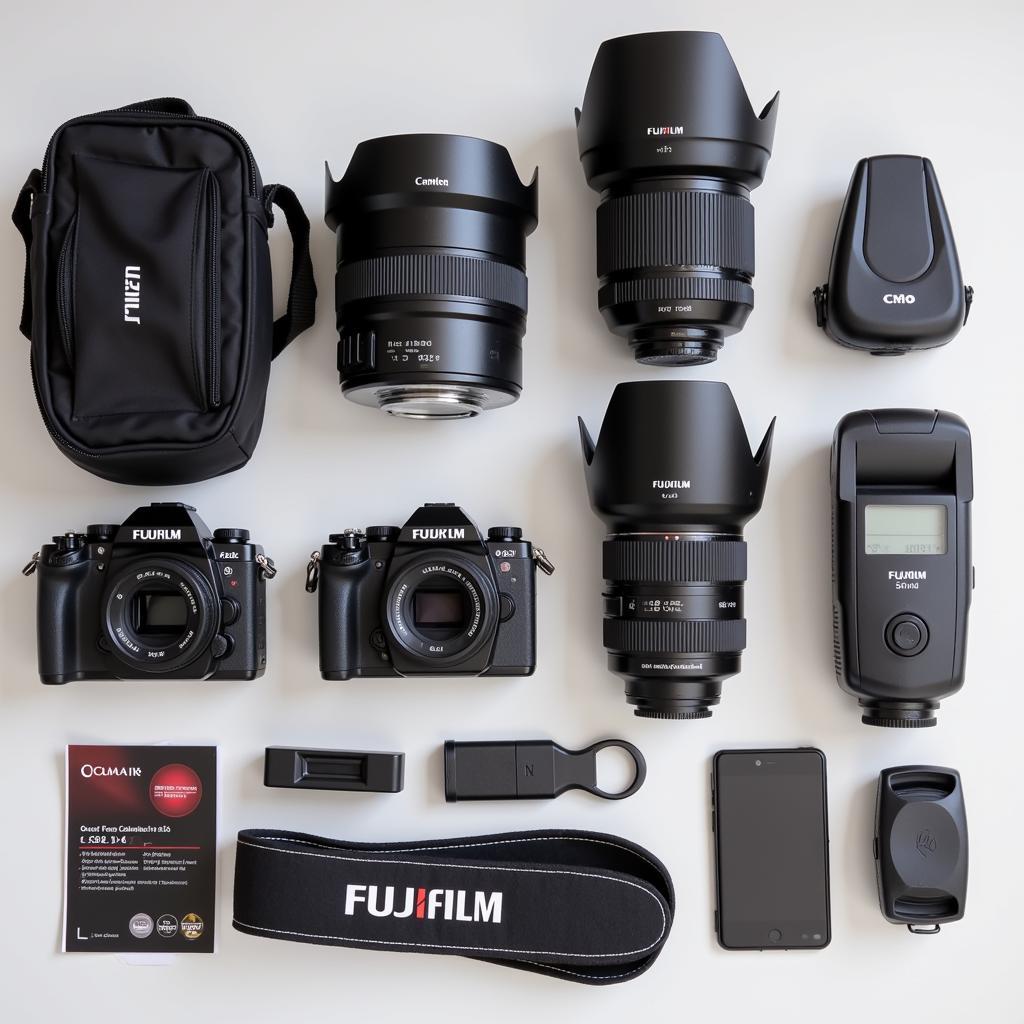 Bộ phụ kiện máy ảnh Fujifilm đầy đủ