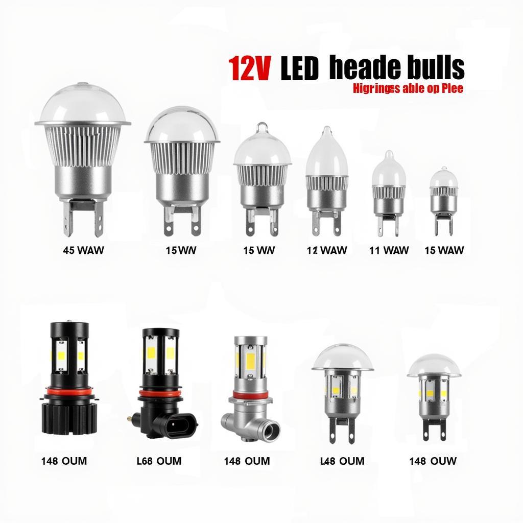 Các loại bóng đèn LED 12V cho xe máy