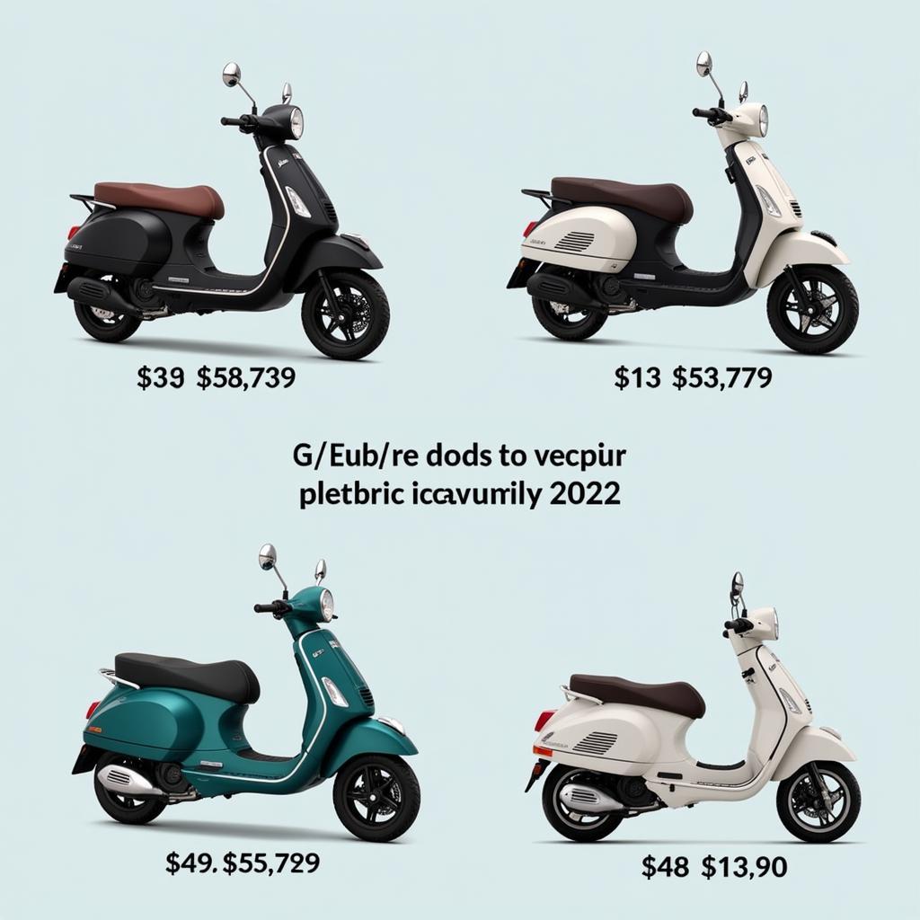 Giá xe máy điện Vespa 2022 theo từng phiên bản