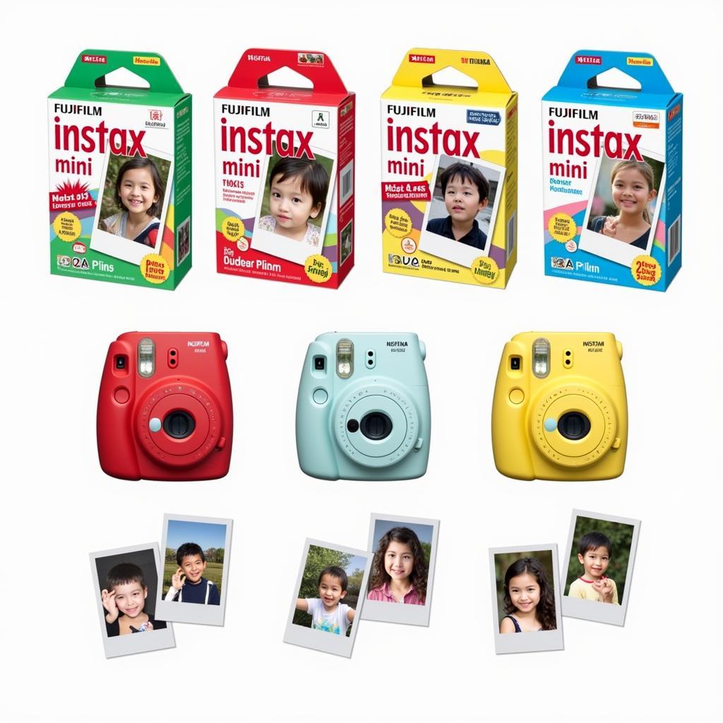 Giấy in máy ảnh Fujifilm Instax mini nhiều màu sắc