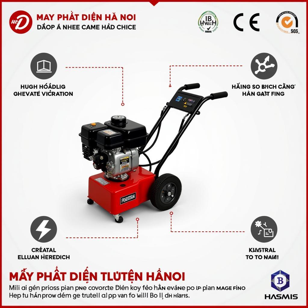 Máy đầm dùi 1.5kW của Máy Phát Điện Hà Nội