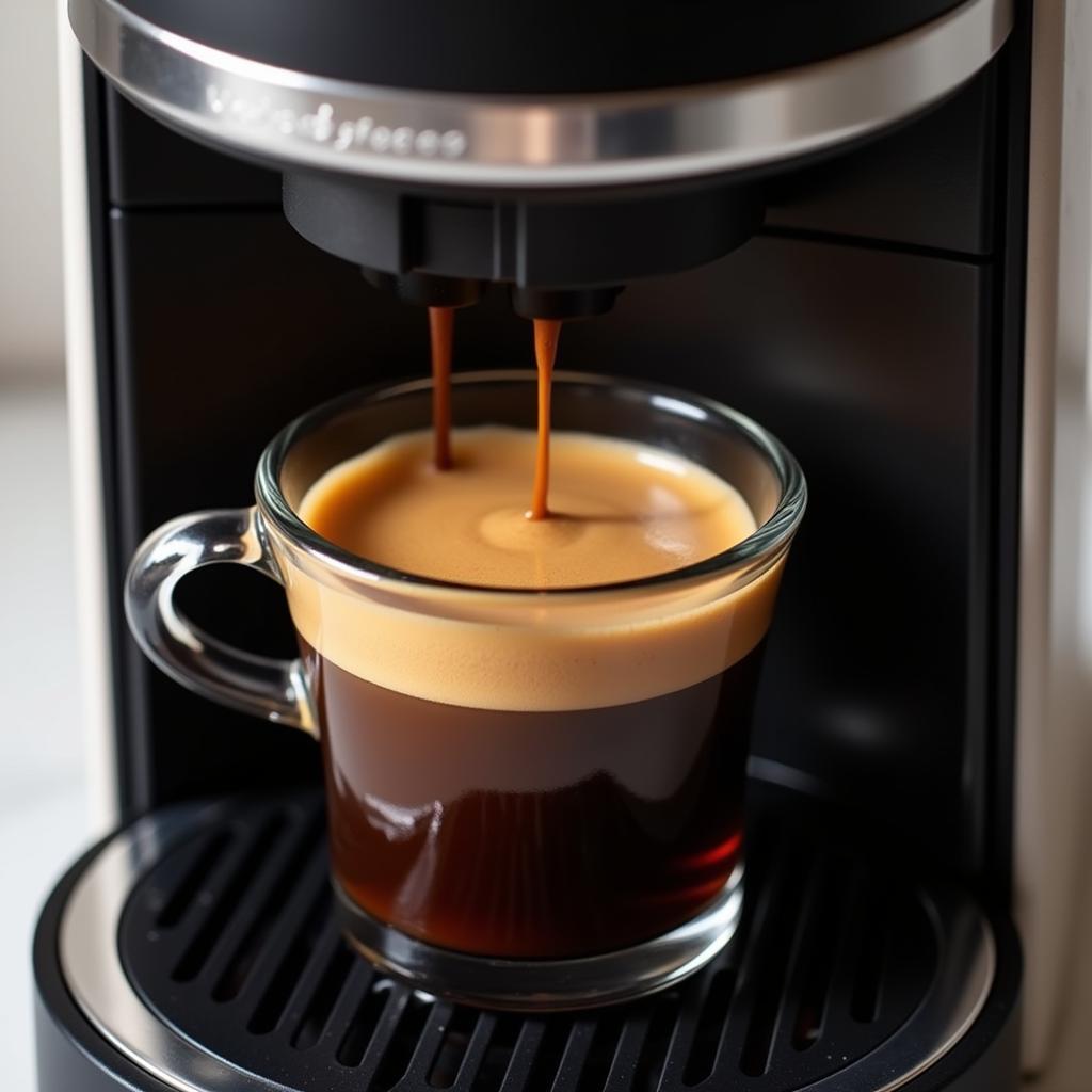 Máy pha cà phê viên nén Nespresso hoạt động