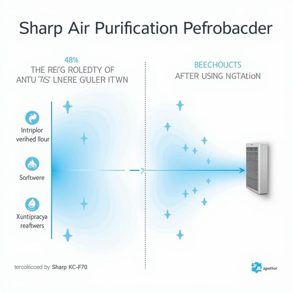 Hiệu suất lọc khí của máy lọc không khí Sharp KC-F70