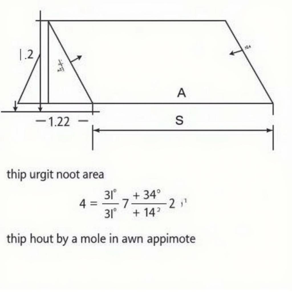 Tính diện tích mái nghiêng một chiều