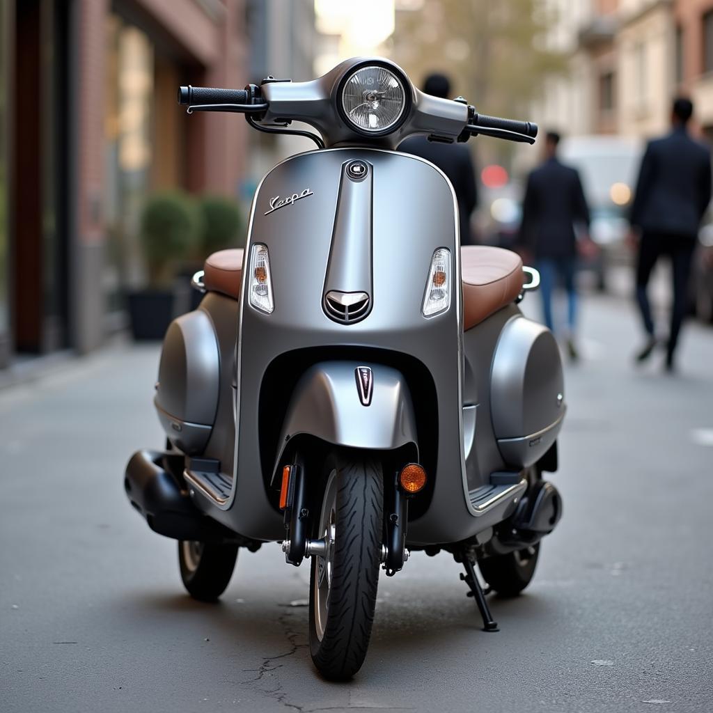 Xe máy điện Vespa Nioshima với thiết kế hiện đại và sang trọng.