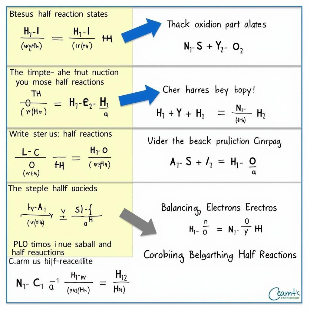 Các bước cân bằng oxi hóa khử