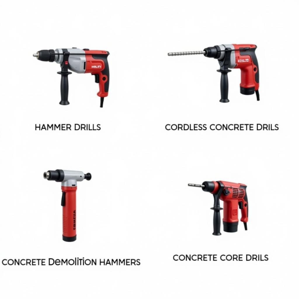 Các loại máy khoan bê tông Hilti