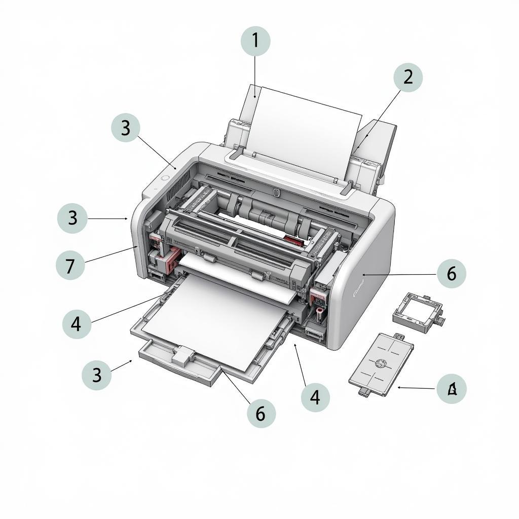 Tổng quan cấu tạo máy in Canon 2900