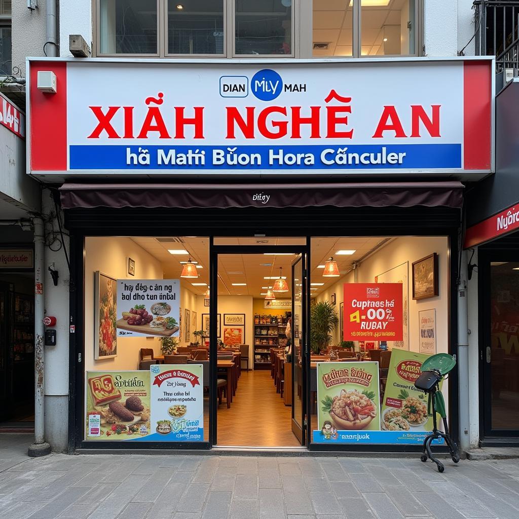 Cửa hàng Điện Máy Xanh Nghệ An mặt tiền