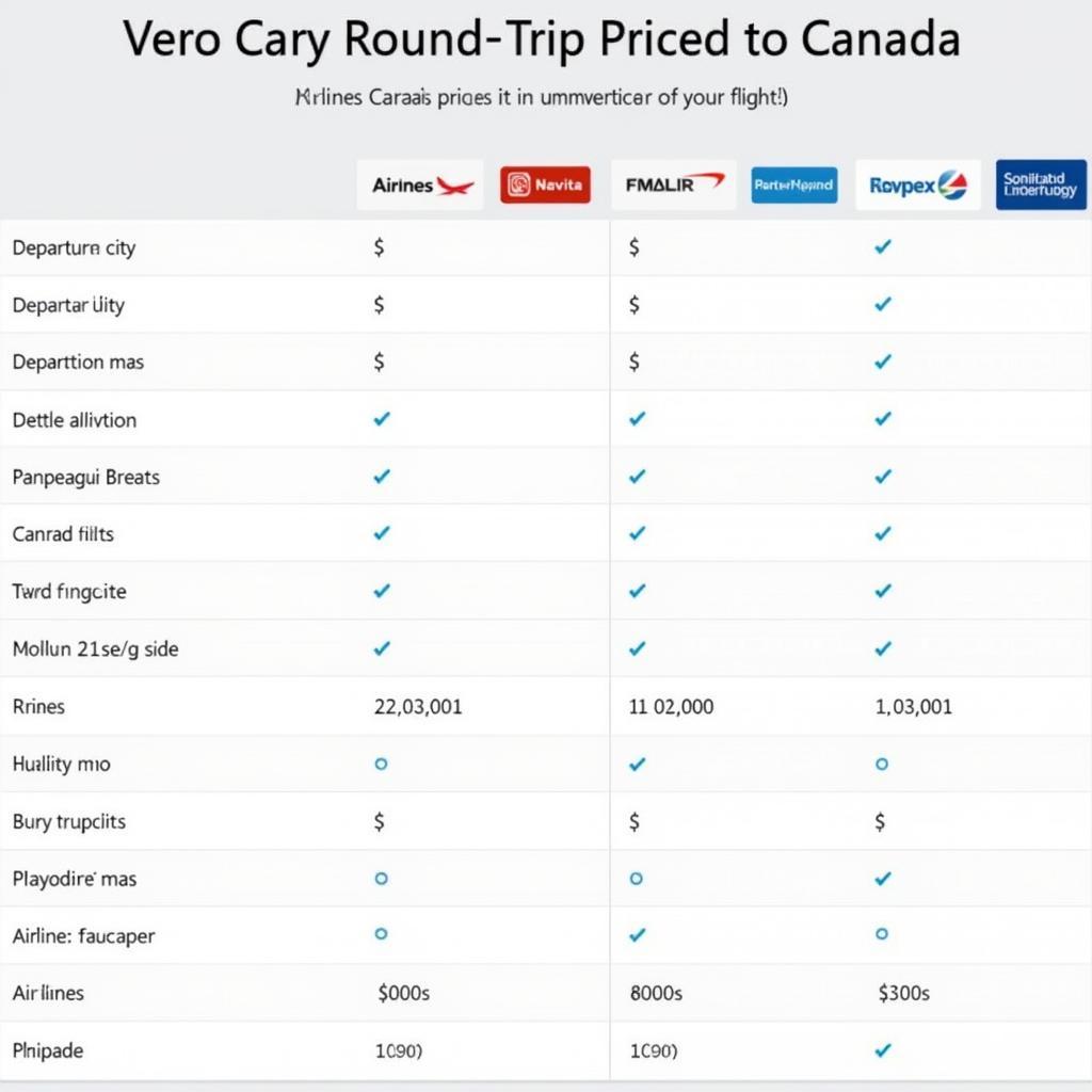 Giá vé máy bay đi Canada khứ hồi theo hãng hàng không