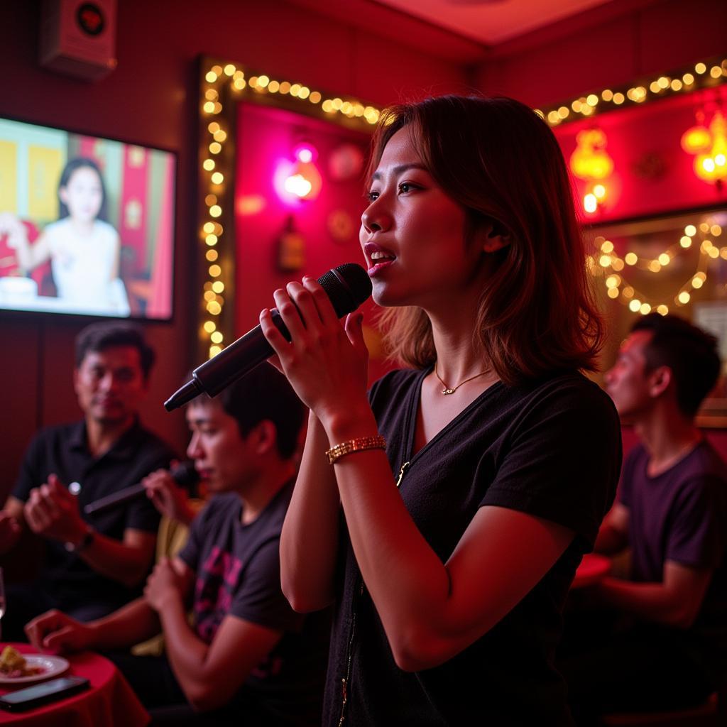 Hát Karaoke "Mái Tóc Người Thương" Phiên Bản Tân Cổ