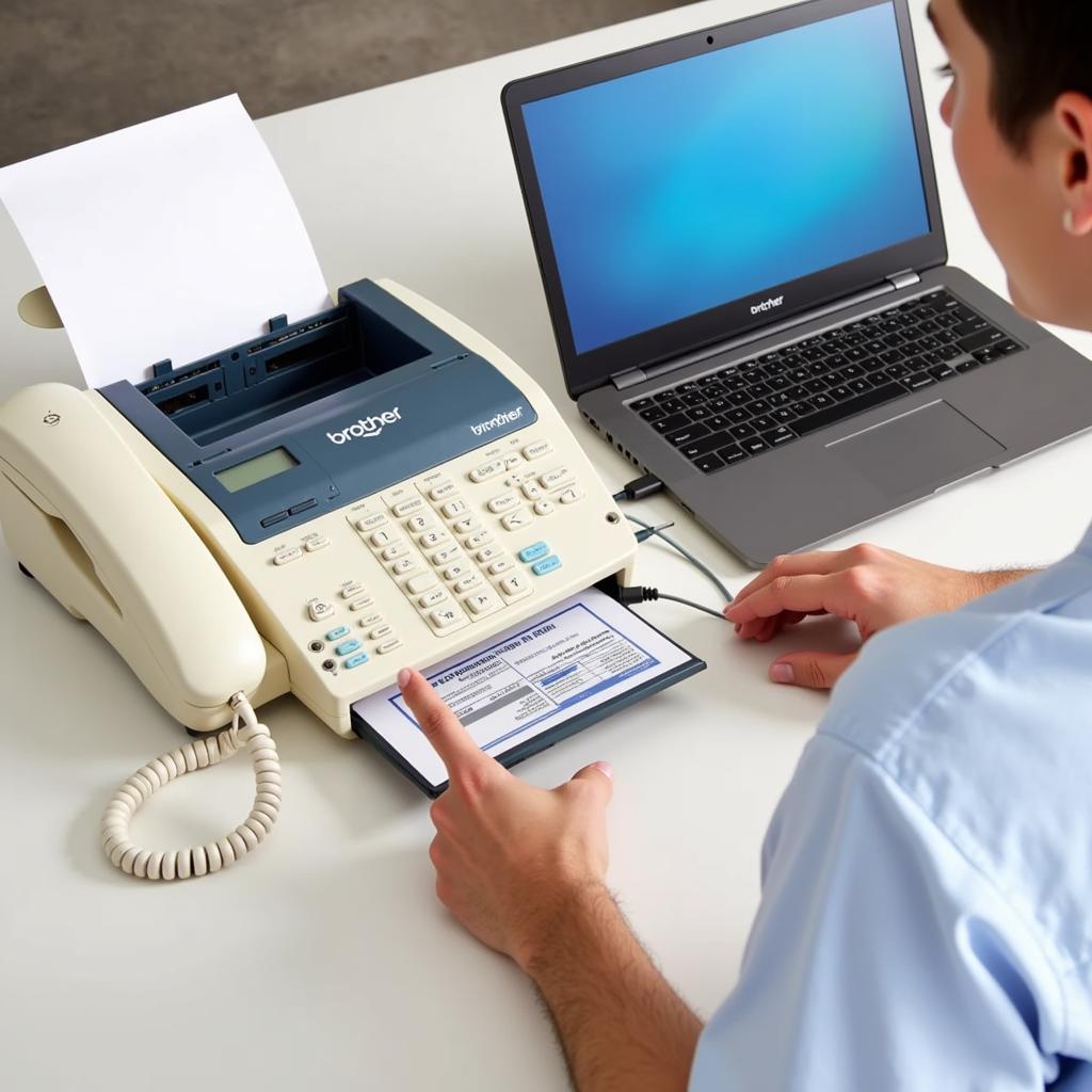 Kết Nối Máy Fax Brother Fax 2840 với Máy Tính