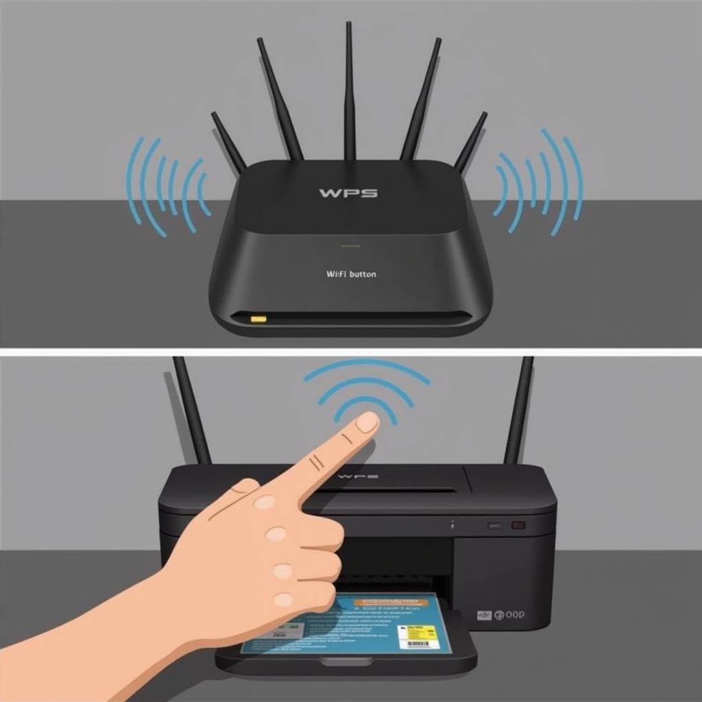 Kết nối máy in với wifi qua WPS