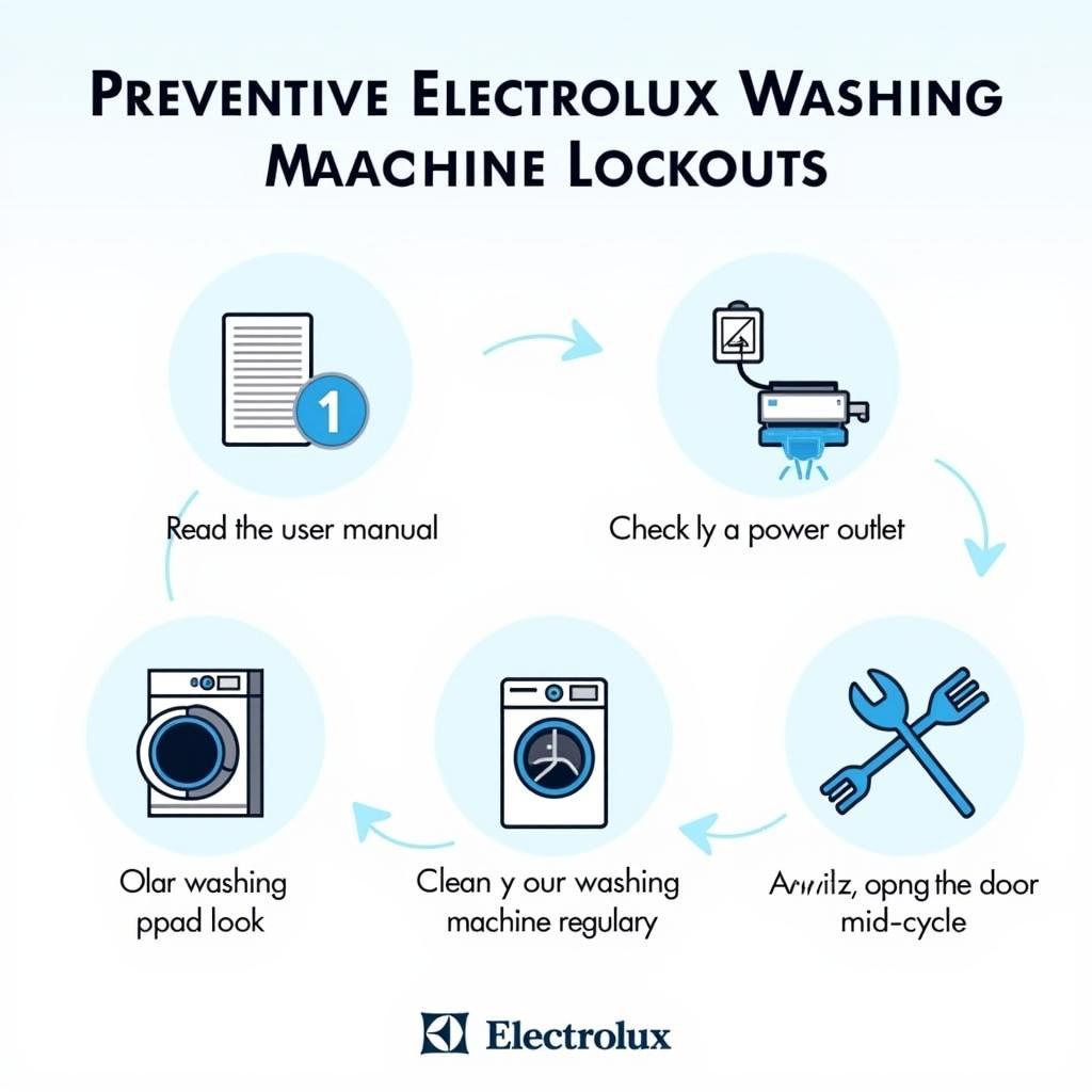 Phòng ngừa khóa máy giặt electrolux