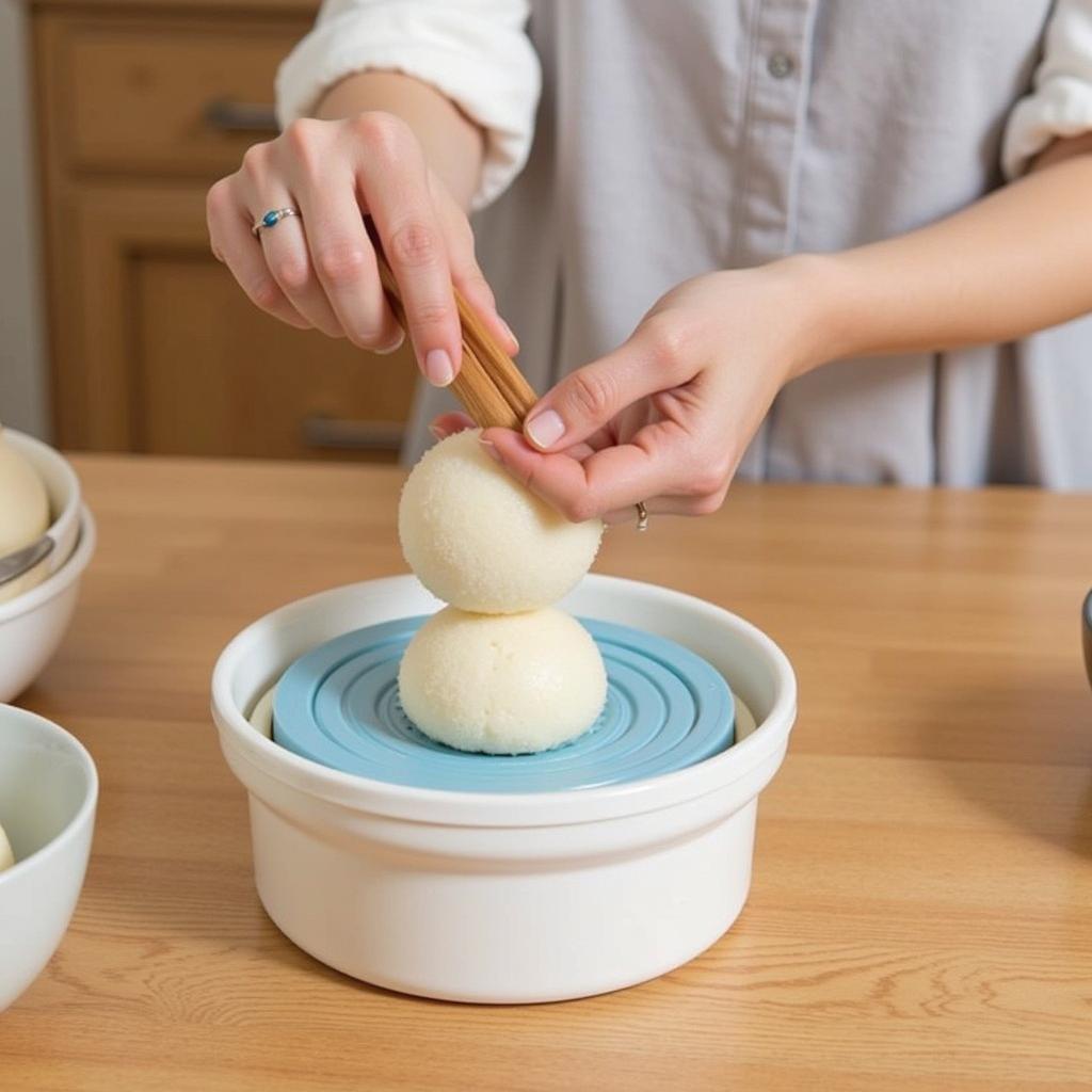 Sử dụng máy làm bánh mochi tại nhà