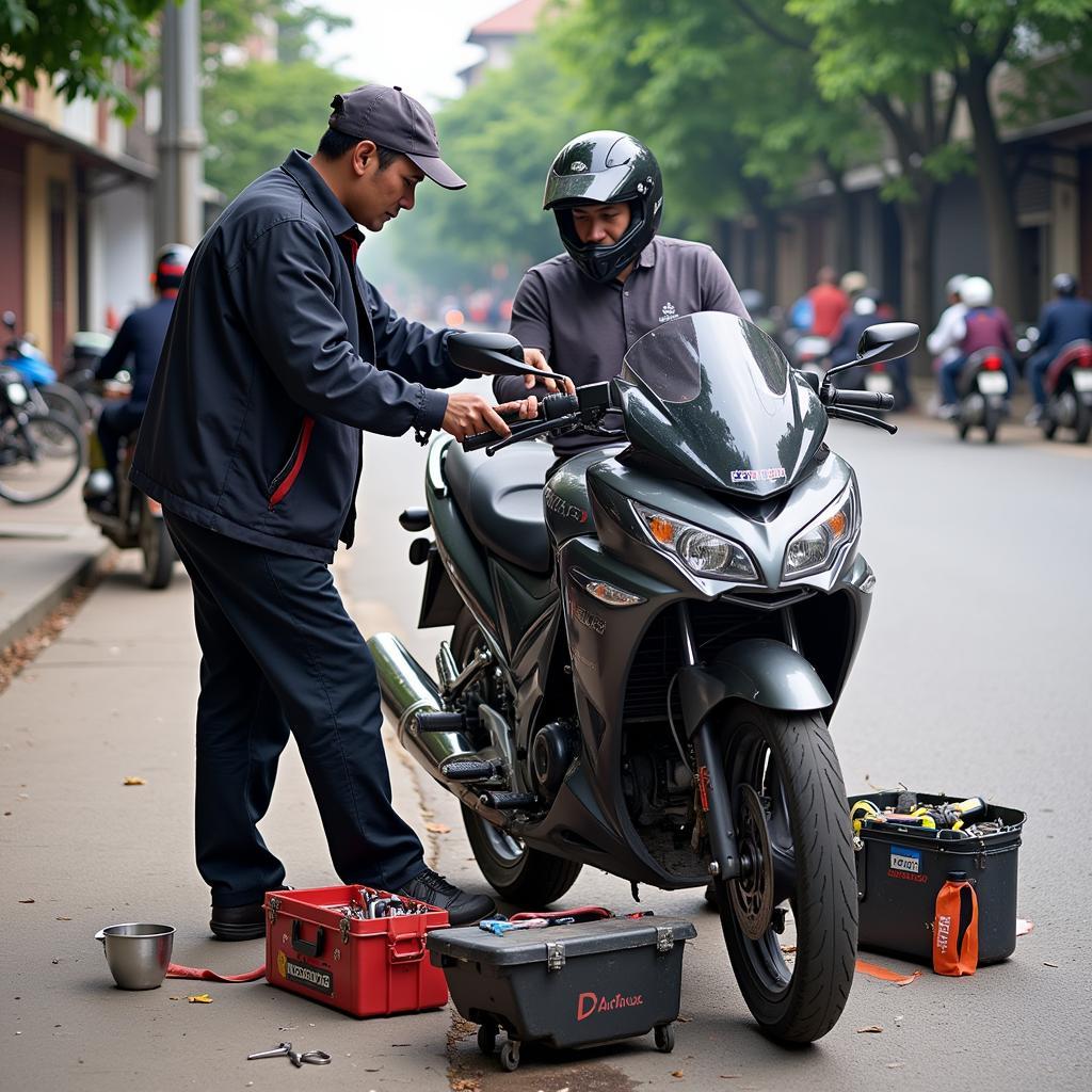 Sửa xe máy lưu động tại Hải Phòng