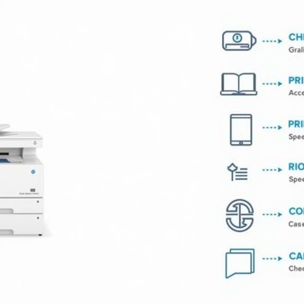 Hình ảnh minh họa các ưu điểm của máy in Xerox 3065