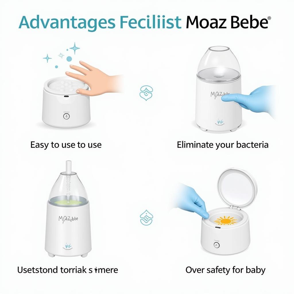 Ưu điểm của máy tiệt trùng bình sữa Moaz Bebe