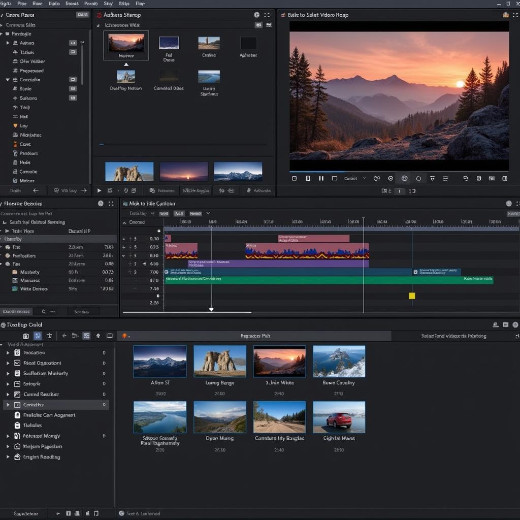 Phần mềm làm video trên máy tính: Giao diện làm việc của Adobe Premiere Pro