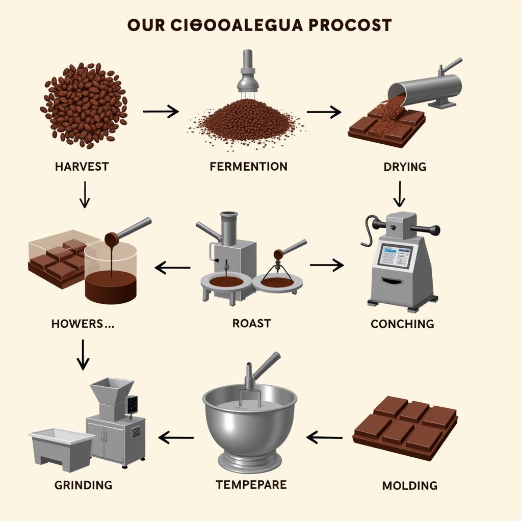 Quy trình sản xuất socola từ hạt cacao đến thanh socola hoàn chỉnh